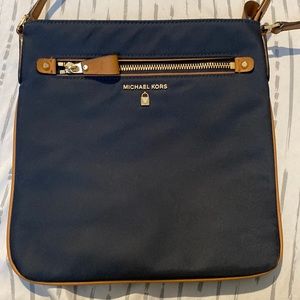 Michael Kors bag large cross body ,blue and brown